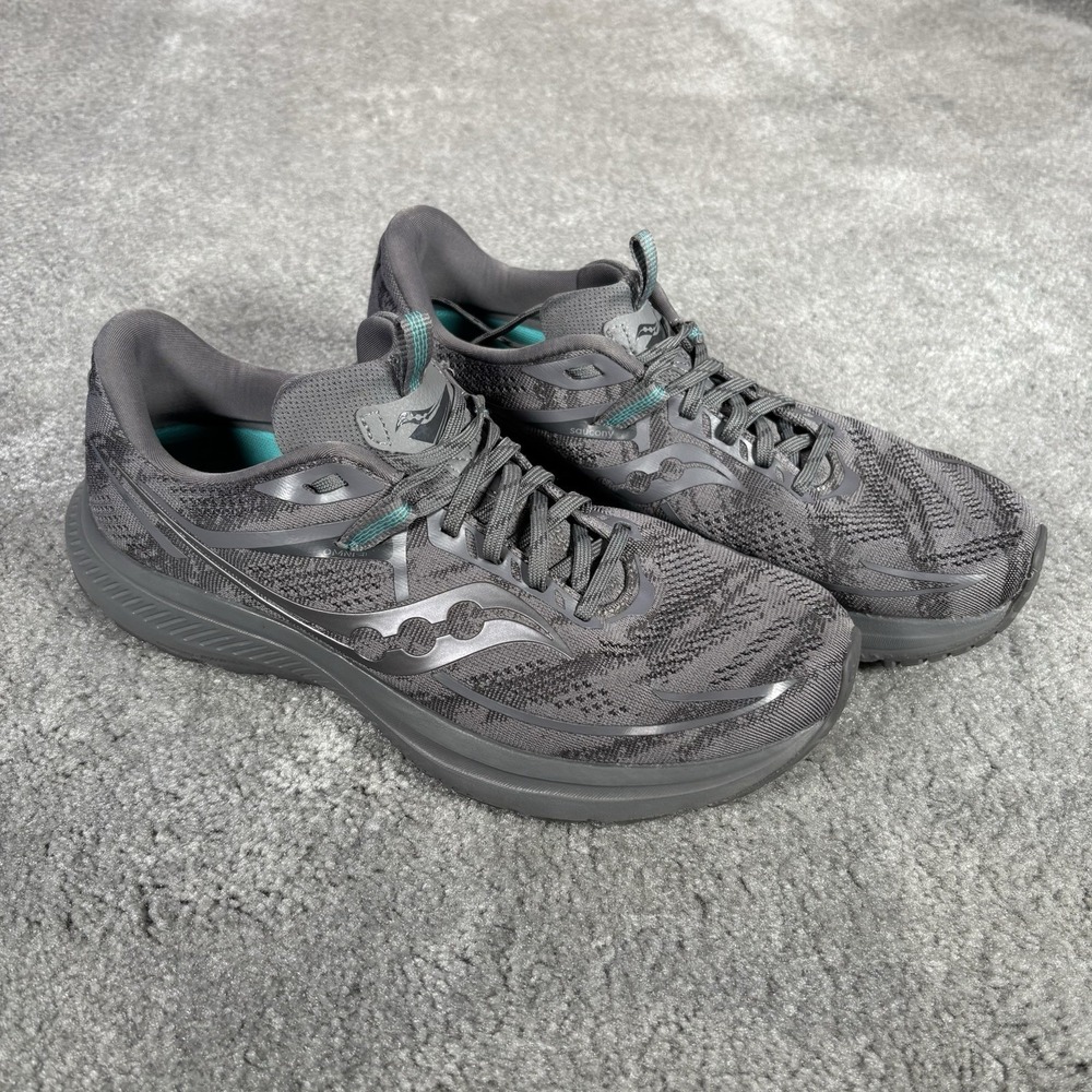 Saucony Womens‎ Omni 21 Asphalt Running Shoes Womens 9.5 Gray Athletic Gym